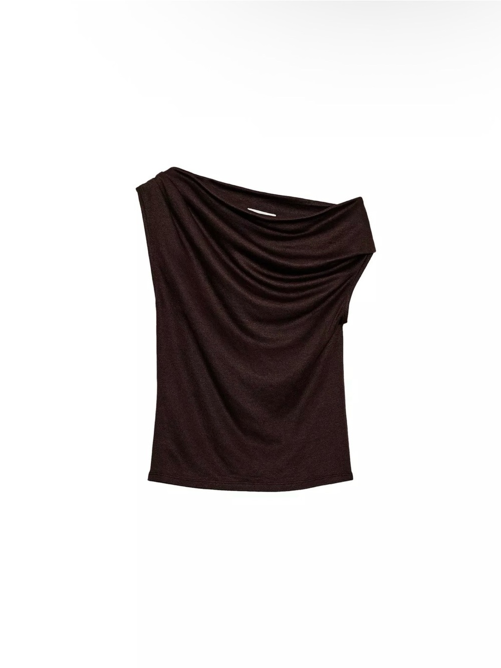 Zara Dark Brown Off-Shoulder Mini Skirt